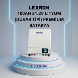Lexron LifePO4 51.2v 100Ah Premium Duvar Tipi Lityum Akü 5Kwa